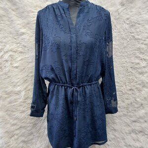 Kathrine Barclay Women's Navy Blue Lace Long Sleeve Dress Size 6